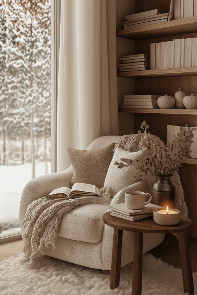 Kışa özel oturma köşesi