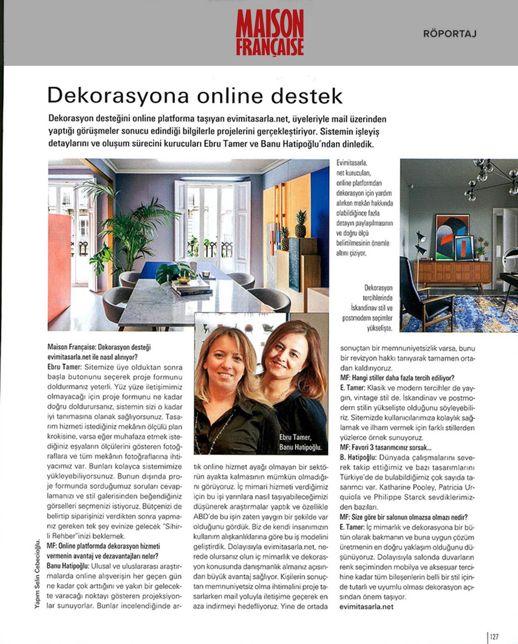 maison française dergisi online dekorasyon sayfası